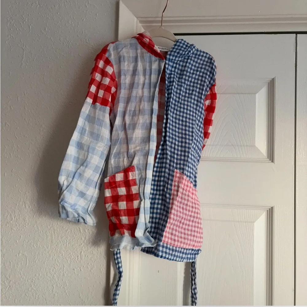 Marysia Swim | kids gingham linen jacket cover up
